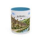 Bibury Illustrated Travel Mug | England Souvenir Accent Coffee Mug | 11oz 15oz Ceramic Cup