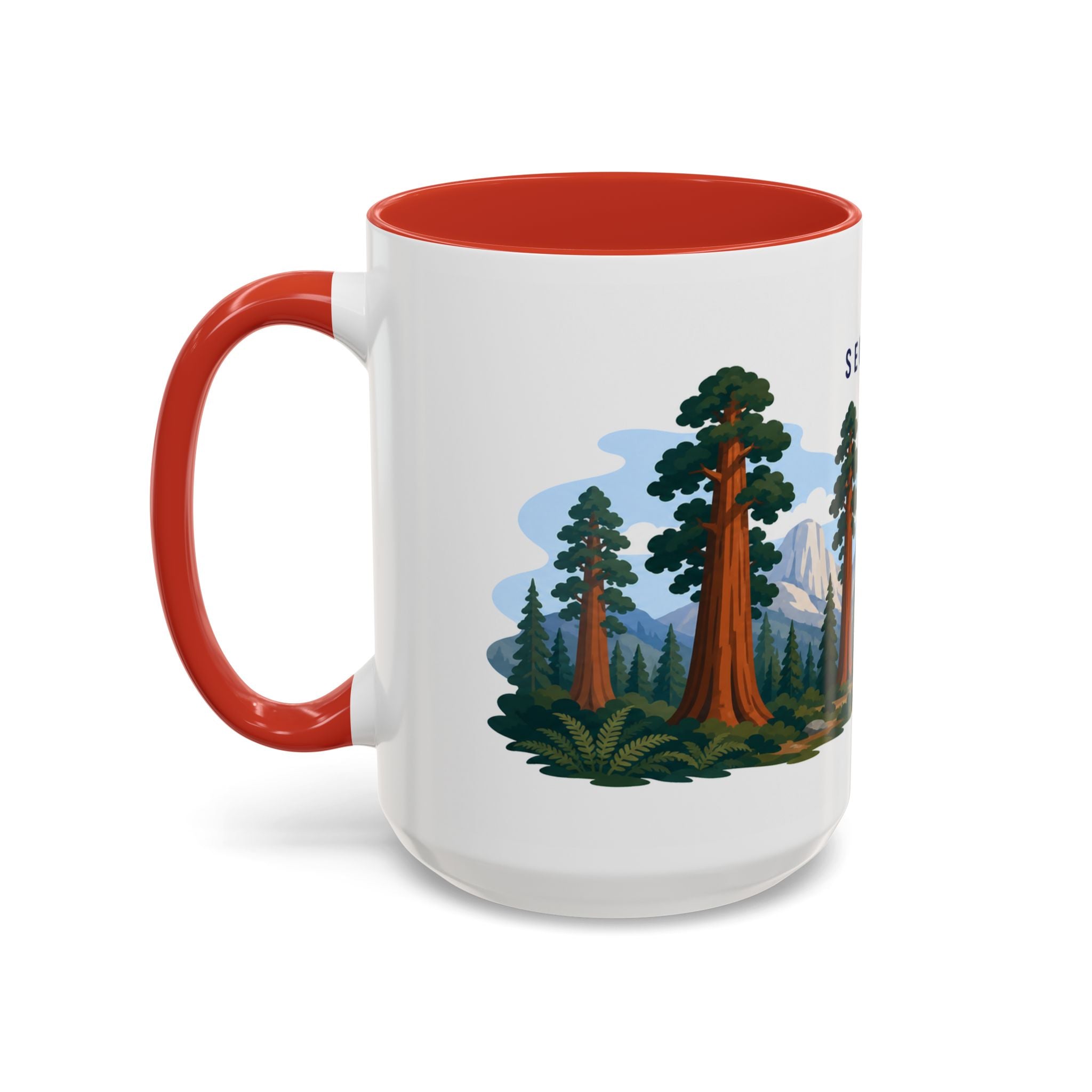 Sequoia National Park Coffee Mug | Solid Color Block Park Souvenir | 11oz 15oz Accent Mug