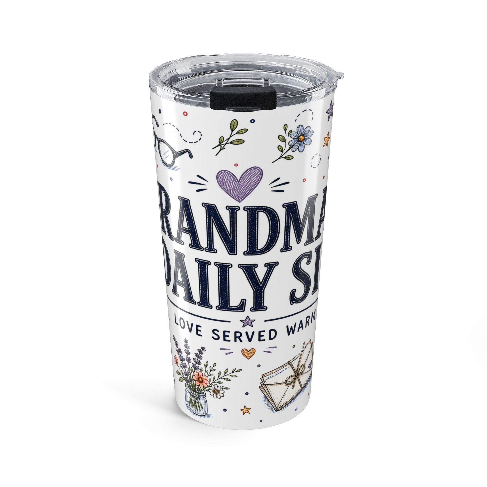 Grandma Daily Sip 20oz Tumbler | Grandma Gift | Insulated Stainless Steel Travel Cup