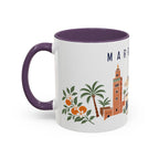 Marrakech Coffee Mug | Morocco Travel Souvenir | Porcelain Decal City Gift | 11oz 15oz Accent Mug