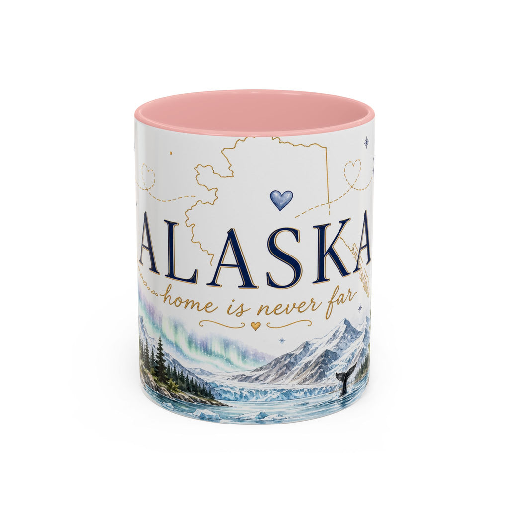 Alaska State Map Mug | Northern Lights, Mountains, Glaciers | Moving Away Gift