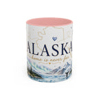 Alaska State Map Mug | Northern Lights, Mountains, Glaciers | Moving Away Gift
