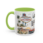 Las Vegas Coffee Mug | United States Travel Souvenir | Vintage Illustrated City Gift | 11 oz 15 oz Accent Mug