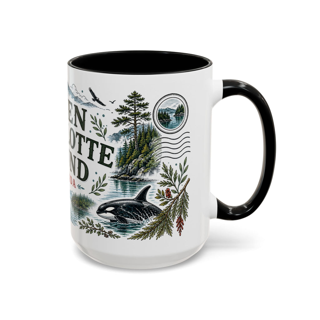 Queen Charlotte Sound Coffee Mug | Travel Destination Souvenir Gift | Accent Color Ceramic 11oz 15oz