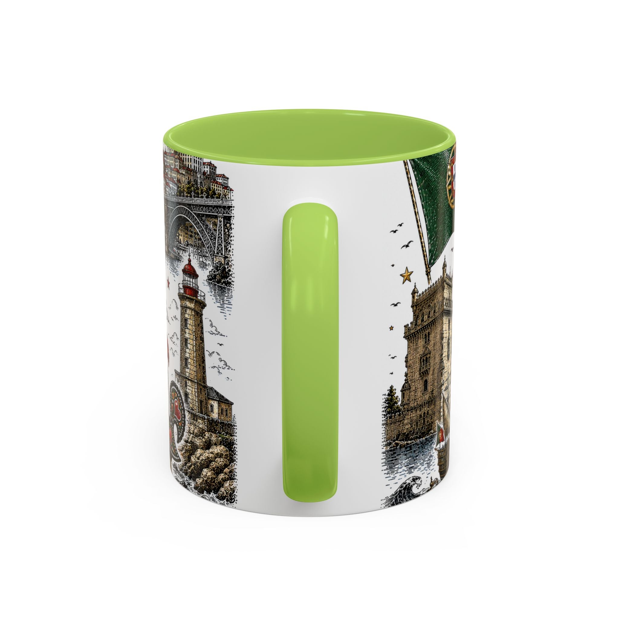 Portugal Soccer Coffee Mug | World Cup Fan Gift | Accent Color Ceramic 11oz 15oz Match Day Cup