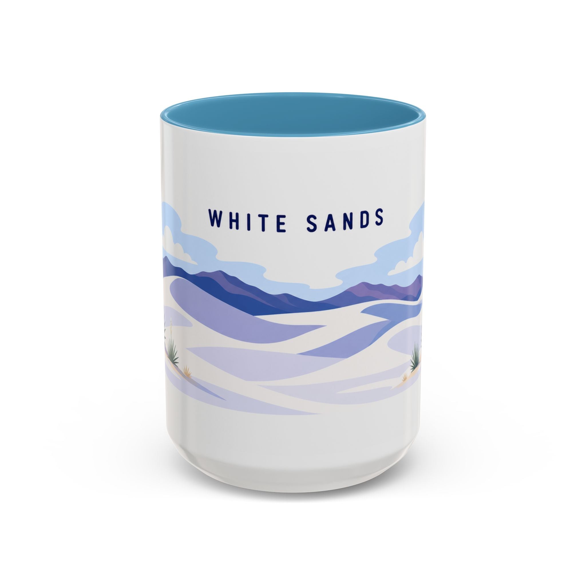 White Sands National Park Coffee Mug | Solid Color Block Park Souvenir | 11oz 15oz Accent Mug