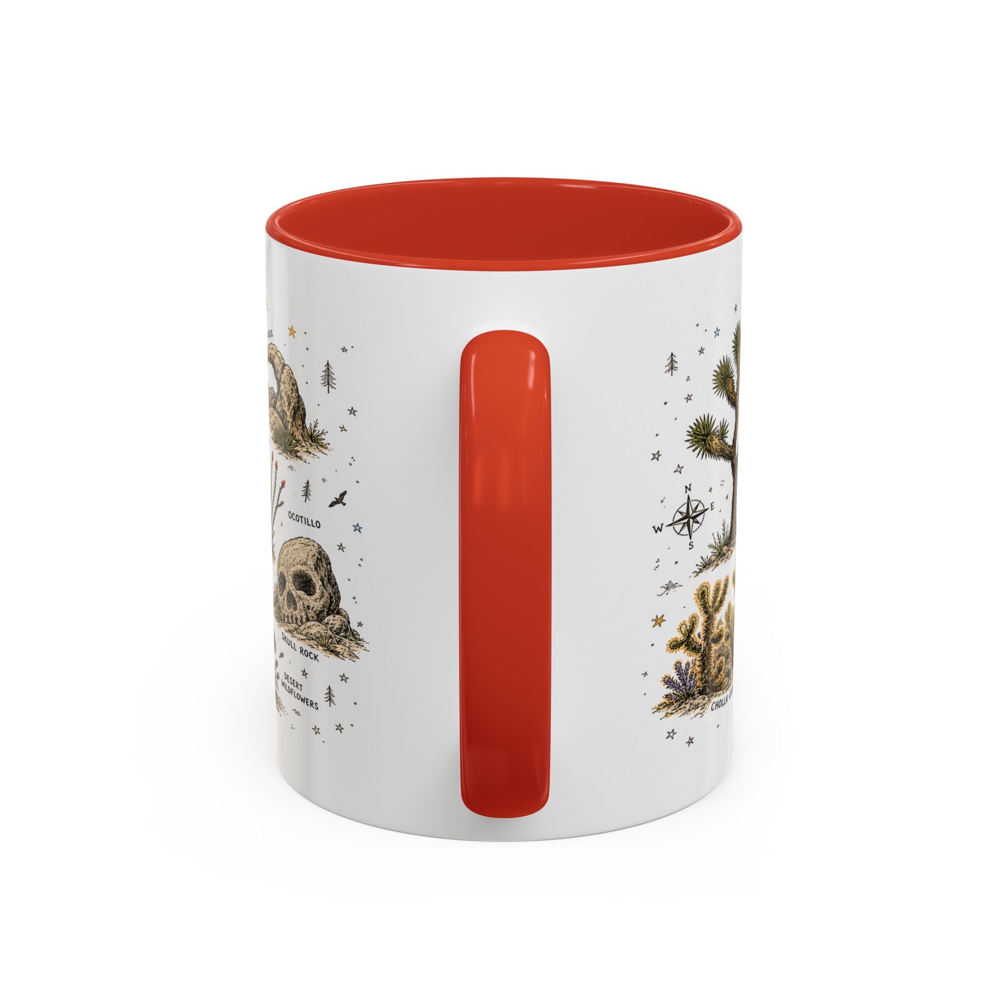 Joshua Tree Coffee Mug | National Park Desert Camping Gift | Accent Color Ceramic 11oz 15oz