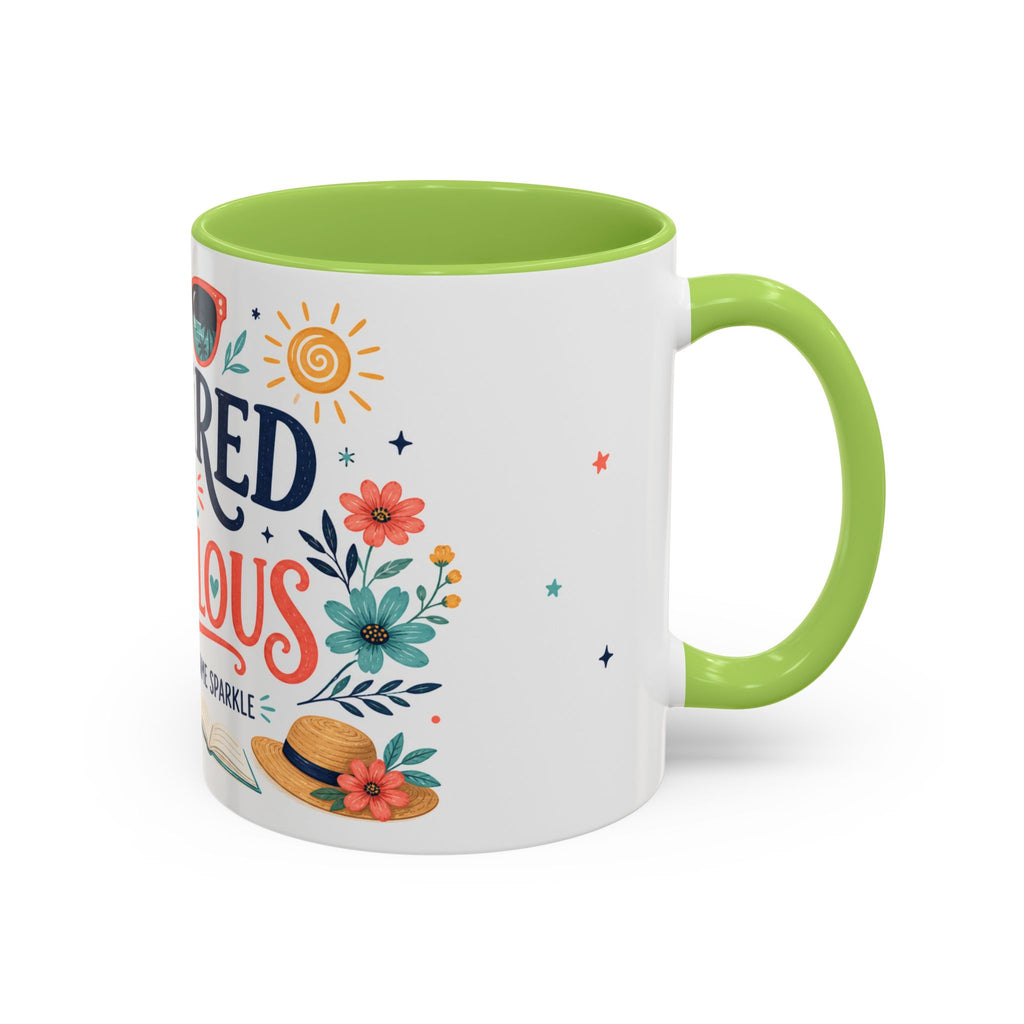 Retired And Fabulous Coffee Mug | Retirement Gift For Women Men | Accent Color Ceramic 11oz 15oz