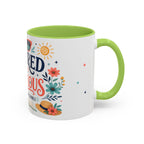 Retired And Fabulous Coffee Mug | Retirement Gift For Women Men | Accent Color Ceramic 11oz 15oz