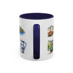 Helsinki Illustrated Travel Mug | City Souvenir Accent Coffee Mug | 11oz 15oz Ceramic Cup