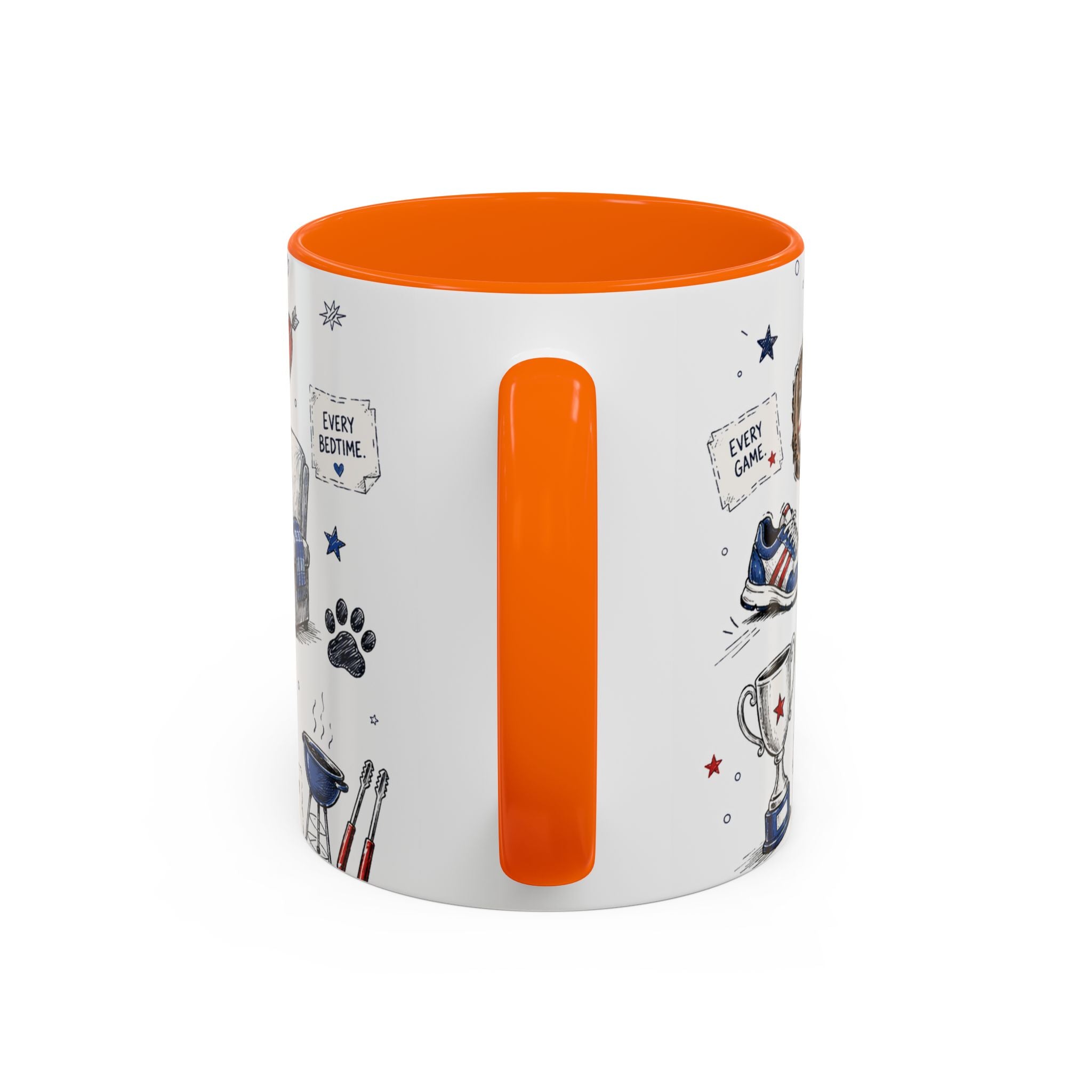 Super Dad My Hero Coffee Mug | Father's Day Gift for Dad | Accent Color Ceramic 11oz 15oz