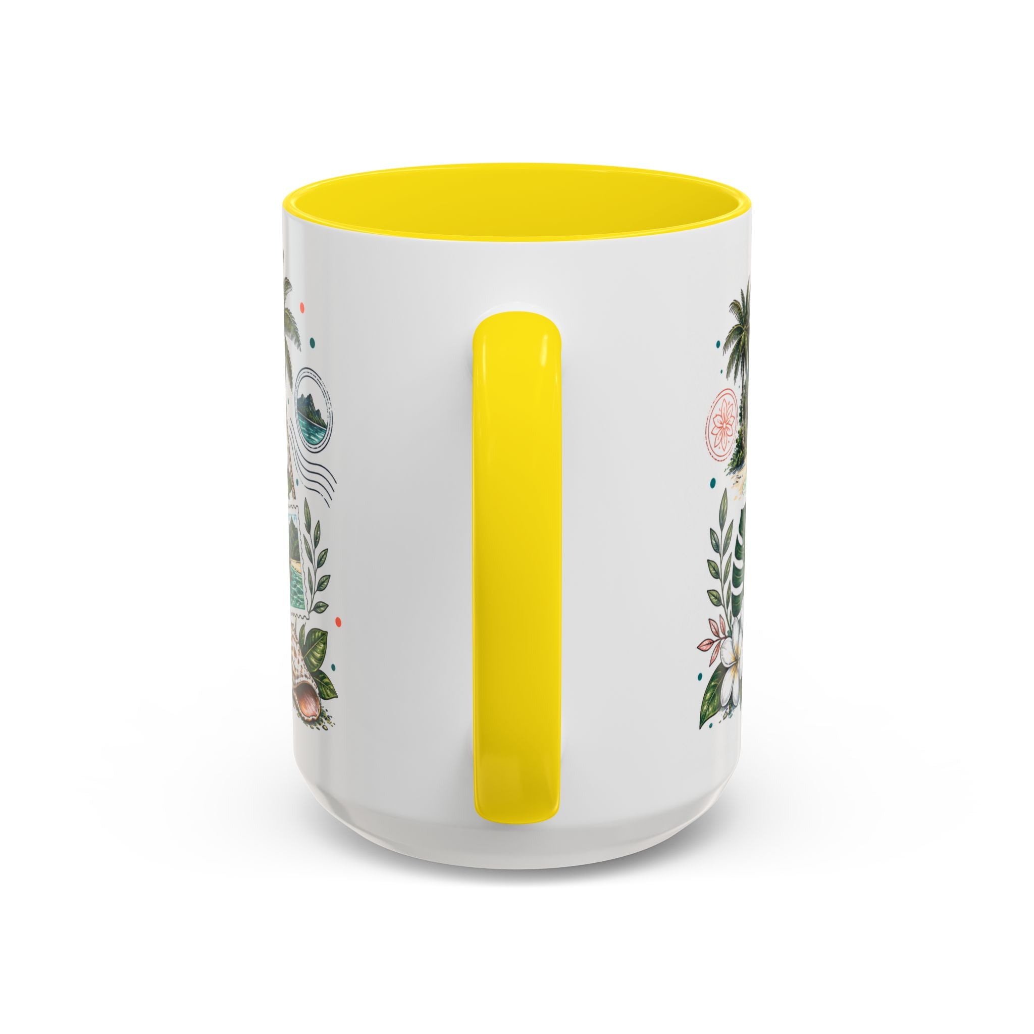 Tahiti Coffee Mug | Travel Destination Souvenir Gift | Accent Color Ceramic 11oz 15oz
