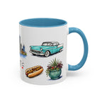 Detroit Illustrated Travel Mug | City Souvenir Accent Coffee Mug | 11oz 15oz Ceramic Cup