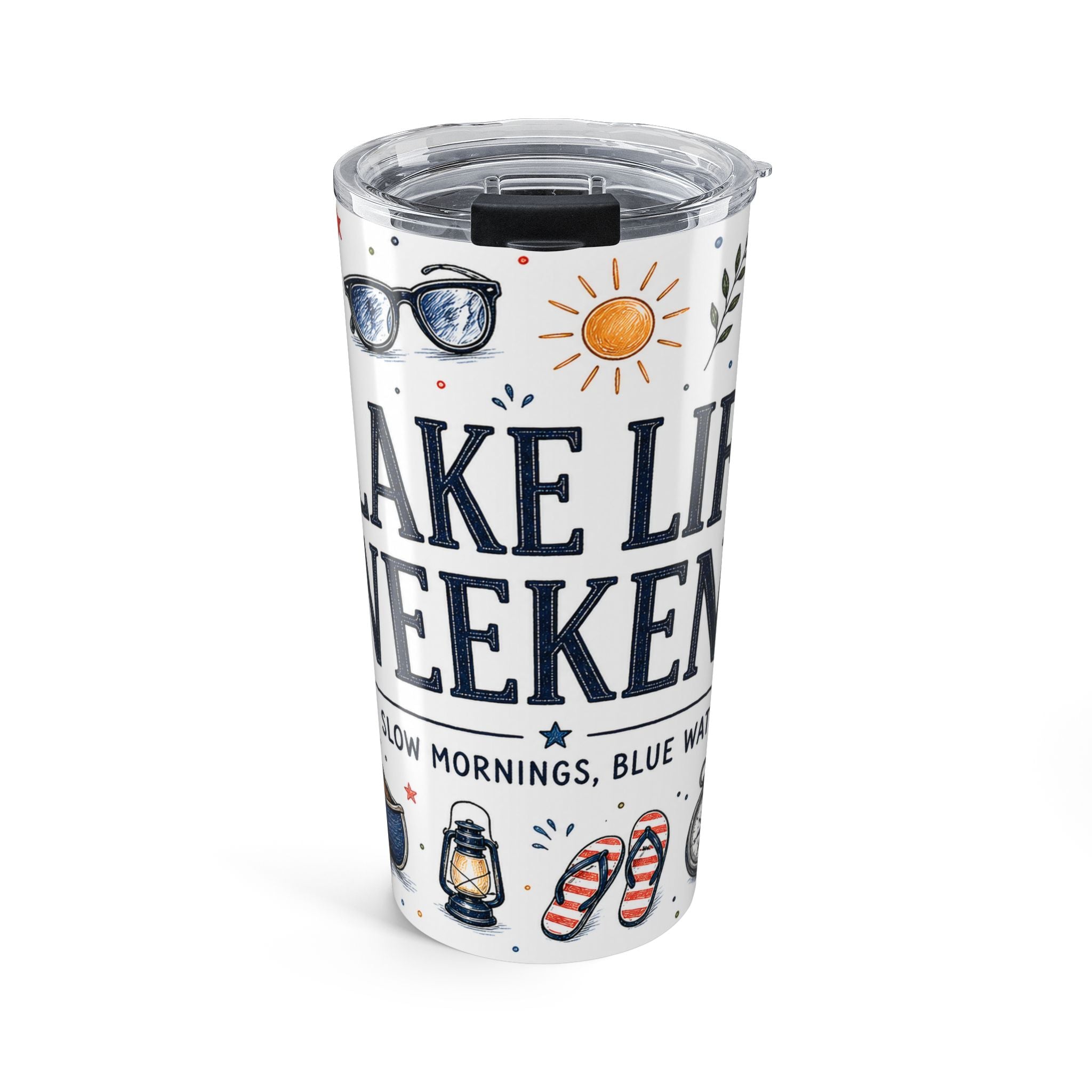 Lake Life Weekend 20oz Tumbler | Lake House Gift | Insulated Stainless Steel Travel Cup
