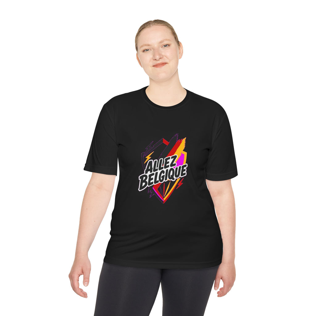 Allez Belgique Soccer Fan Shirt, Moisture Wicking Sport Tee