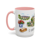 Luxembourg City Illustrated Travel Mug | City Souvenir Accent Coffee Mug | 11oz 15oz Ceramic Cup