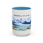 Wrangell-St. Elias National Park Coffee Mug | Solid Color Block Park Souvenir | 11oz 15oz Accent Mug