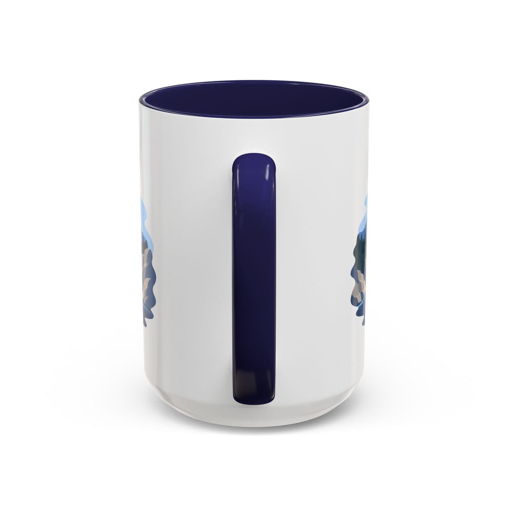 Glacier Bay National Park Coffee Mug | Solid Color Block Park Souvenir | 11oz 15oz Accent Mug