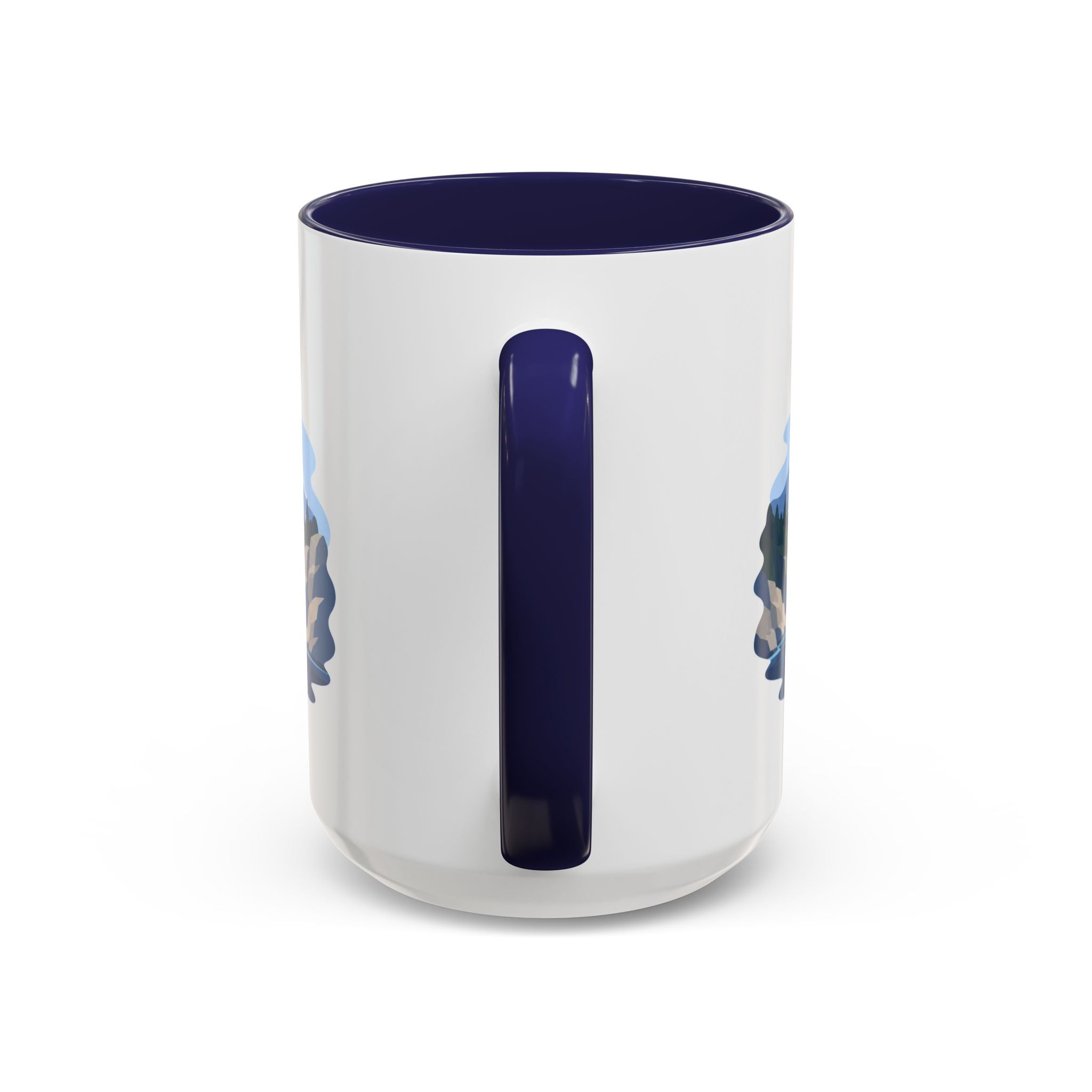 Glacier Bay National Park Coffee Mug | Solid Color Block Park Souvenir | 11oz 15oz Accent Mug