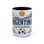 Argentina Soccer Coffee Mug | Soccer Fan Gift | Accent Color Ceramic 11oz 15oz Match Day Cup