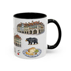 Bern Illustrated Travel Mug | City Souvenir Accent Coffee Mug | 11oz 15oz Ceramic Cup