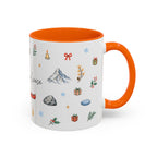 Banff Lake Louise Christmas Mug | Watercolor Travel Souvenir | Holiday Gift | Accent Ceramic Coffee Cup 11oz 15oz
