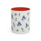 Texas Bluebonnet Mug, State Flower Floral Coffee Cup, 11oz Botanical Gift