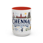 Chennai Coffee Mug | India Souvenir Travel Gift | Accent Color Ceramic 11oz 15oz