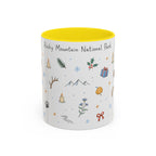 Rocky Mountain National Park Christmas Mug | Watercolor Travel Souvenir | Holiday Gift | Accent Ceramic Coffee Cup 11oz 15oz