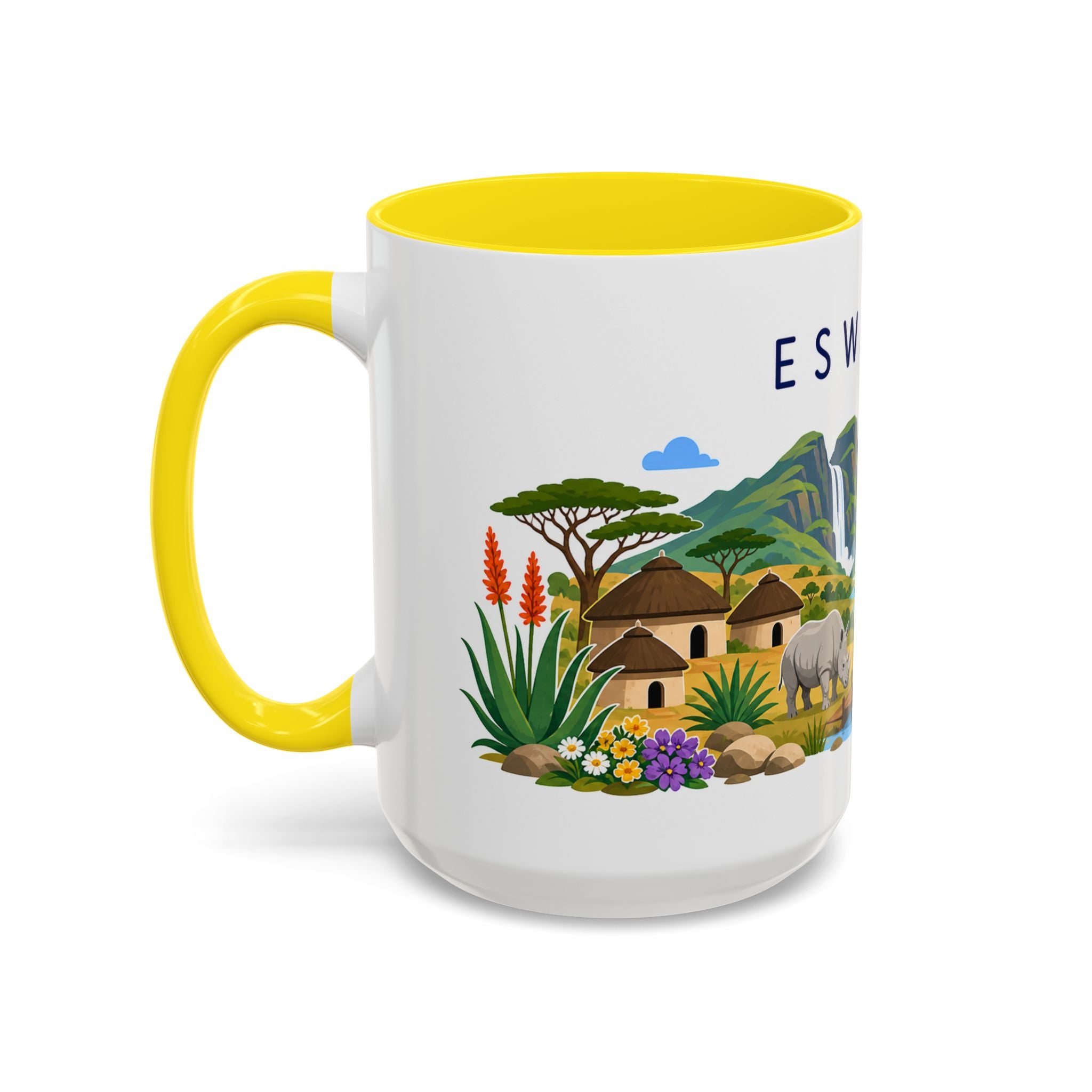Eswatini Coffee Mug | Travel Souvenir Accent Mug | Country Gift Ceramic Cup 11oz 15oz