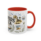 Pyramids of Giza Coffee Mug | Travel Destination Souvenir Gift | Accent Color Ceramic 11oz 15oz