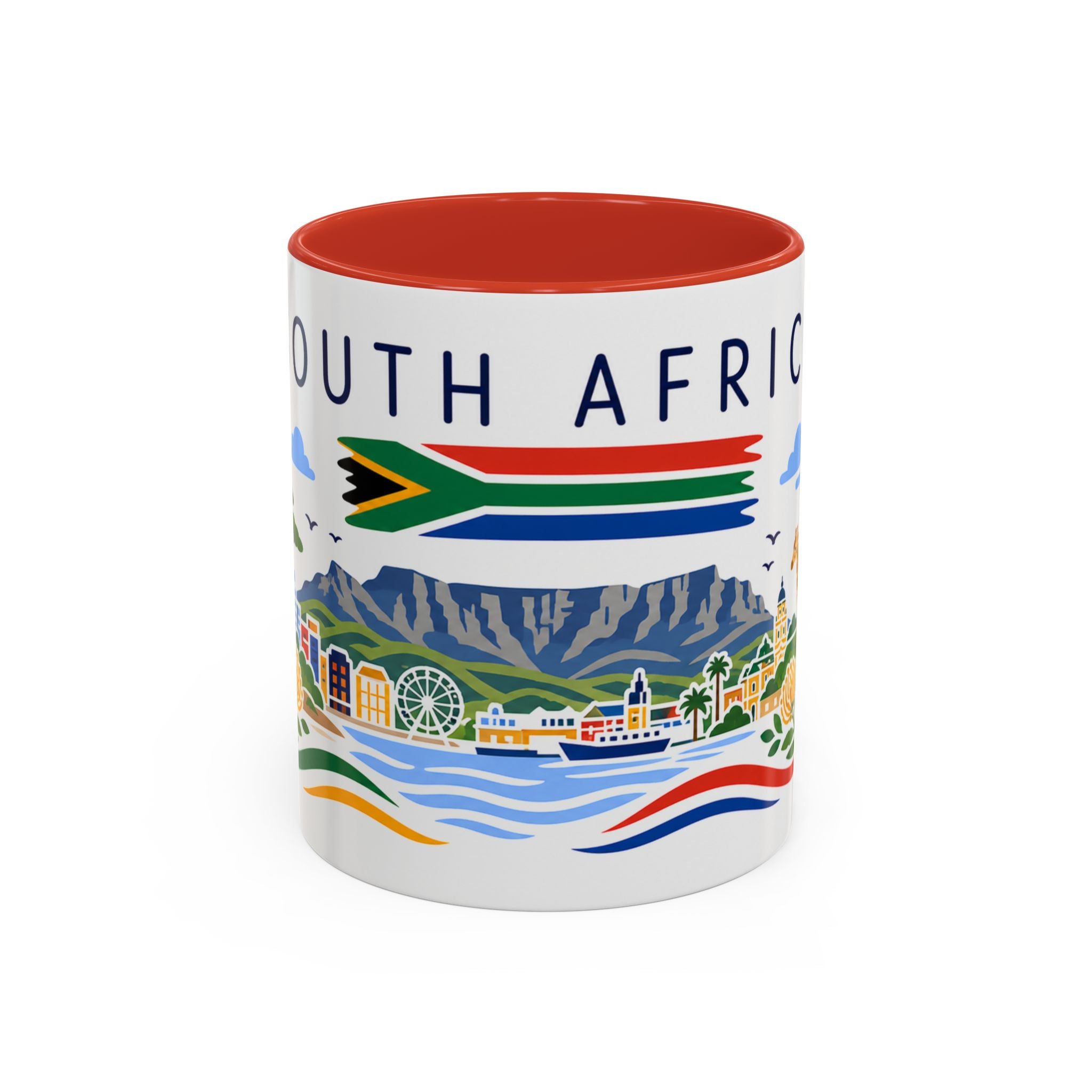 South Africa Coffee Mug | Travel Souvenir Accent Mug | Country Gift Ceramic Cup 11oz 15oz