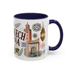 Marrakech Medina Coffee Mug | Travel Destination Souvenir Gift | Accent Color Ceramic 11oz 15oz