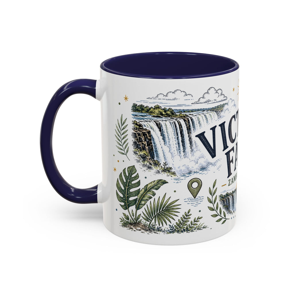 Victoria Falls Coffee Mug | Travel Destination Souvenir Gift | Accent Color Ceramic 11oz 15oz