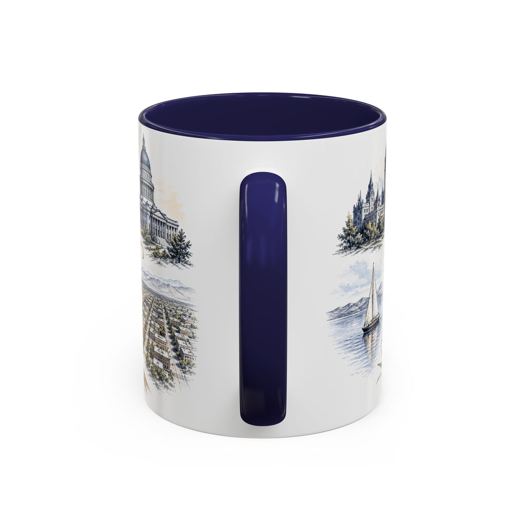 Salt Lake City Coffee Mug | United States Travel Souvenir | Vintage Illustrated City Gift | 11 oz 15 oz Accent Mug