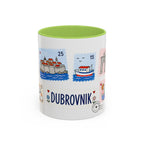 Dubrovnik Coffee Mug | Postage Stamp Collage Mug | Travel Souvenir Accent Cup 11oz 15oz
