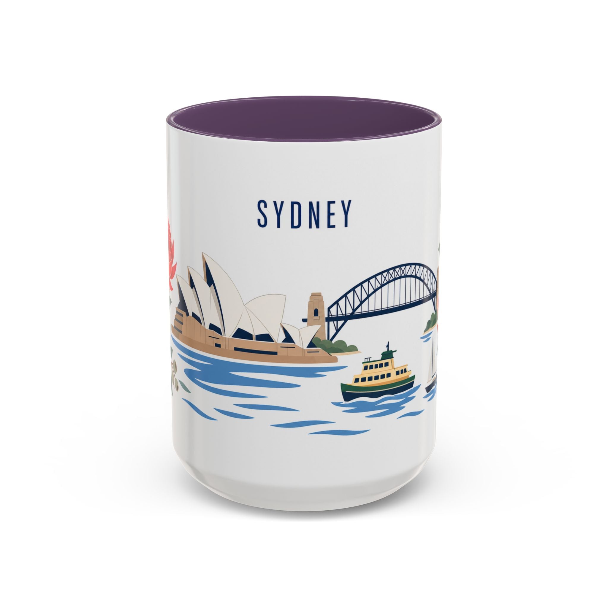 Sydney Coffee Mug | Australia Travel Souvenir | Porcelain Decal City Gift | 11oz 15oz Accent Mug