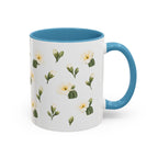 Arizona Saguaro cactus blossom Mug, State Flower Floral Coffee Cup, 11oz Botanical Gift