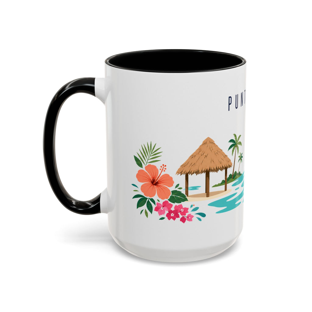Punta Cana Coffee Mug | Dominican Republic Travel Souvenir | Porcelain Decal City Gift | 11oz 15oz Accent Mug