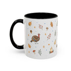 Thanksgiving Turkey Mug | Friendly Woodland Watercolor Gift | Autumn Accent Cup 11oz 15oz