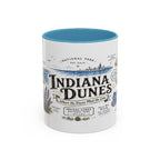 Indiana Dunes National Park Coffee Mug | Indiana Lake Michigan Beach Gift | Accent Color Ceramic 11oz 15oz