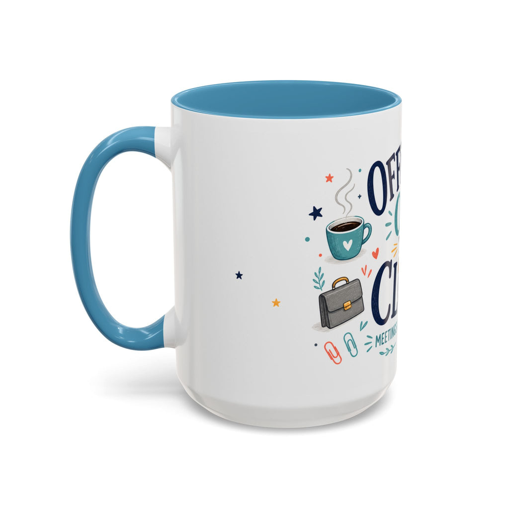 Officially Off The Clock Coffee Mug | Funny Retirement Gift | Accent Color Ceramic 11oz 15oz