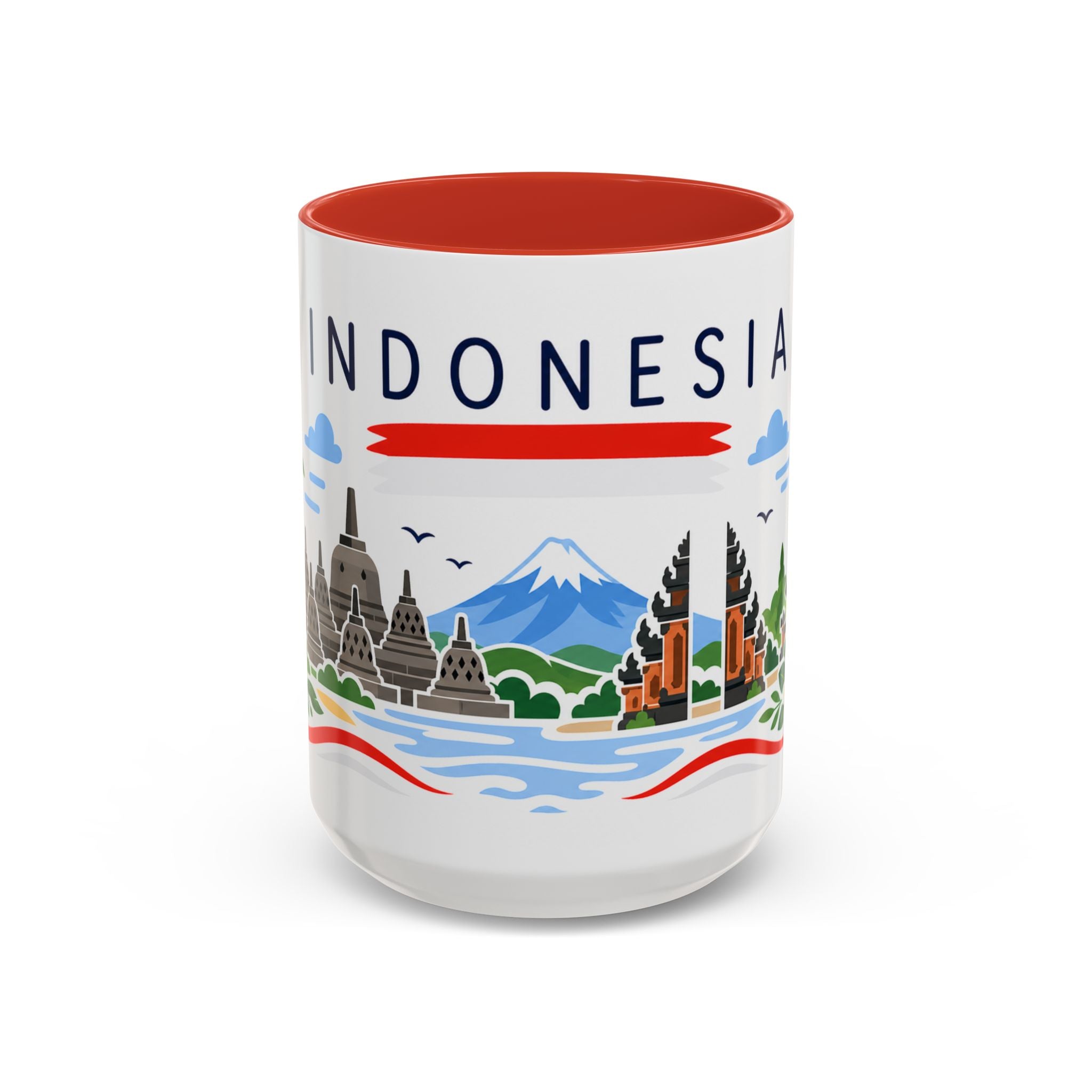 Indonesia Coffee Mug | Travel Souvenir Accent Mug | Country Gift Ceramic Cup 11oz 15oz
