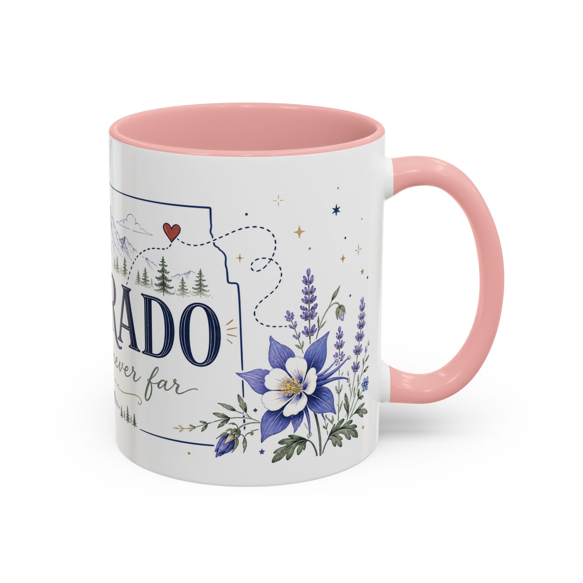 Colorado State Mug | Rocky Mountain Botanical Design | Moving Away Gift