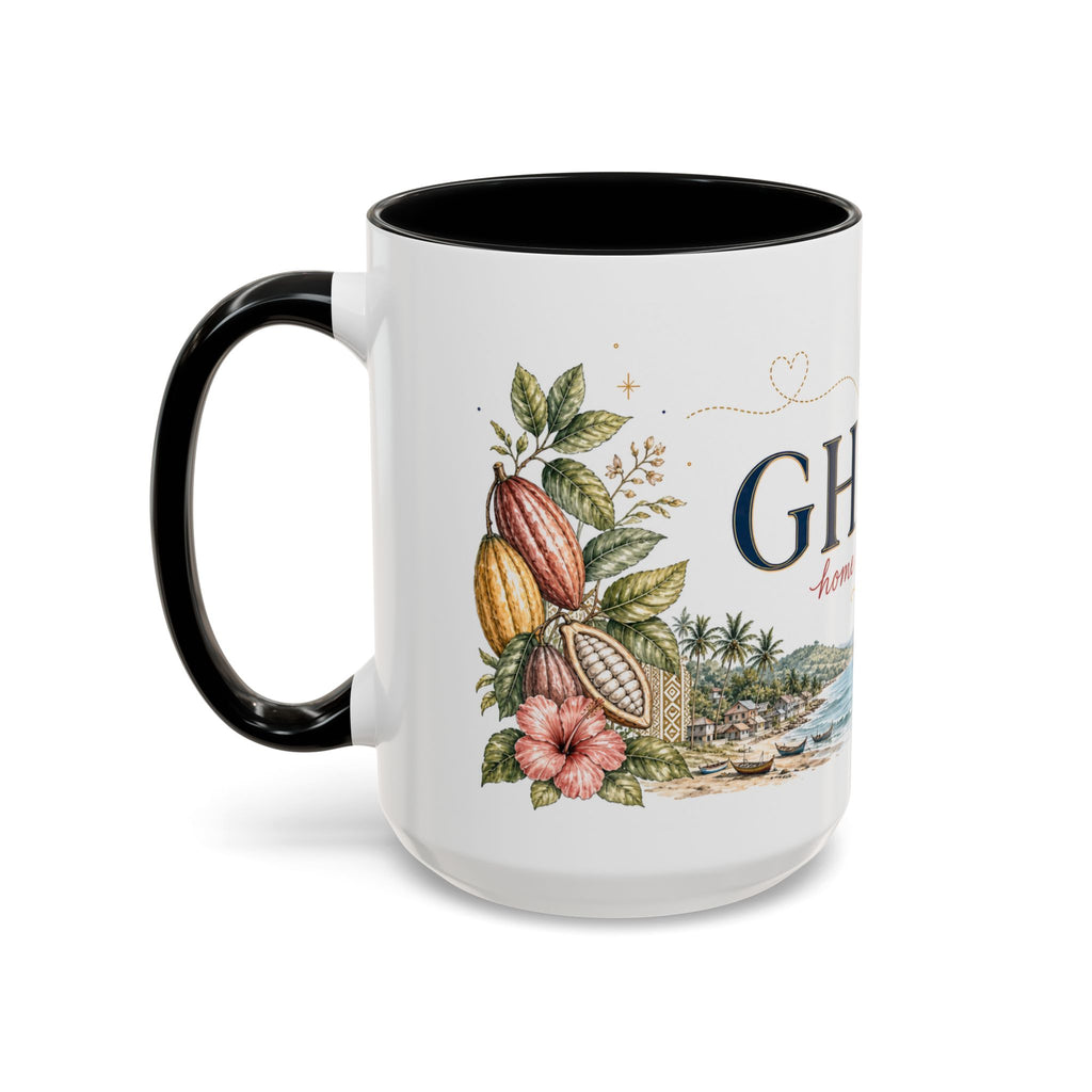 Ghana Home Country Mug | Moving Away Gift | Long Distance Friendship | 11 oz 15 oz Accent Mug
