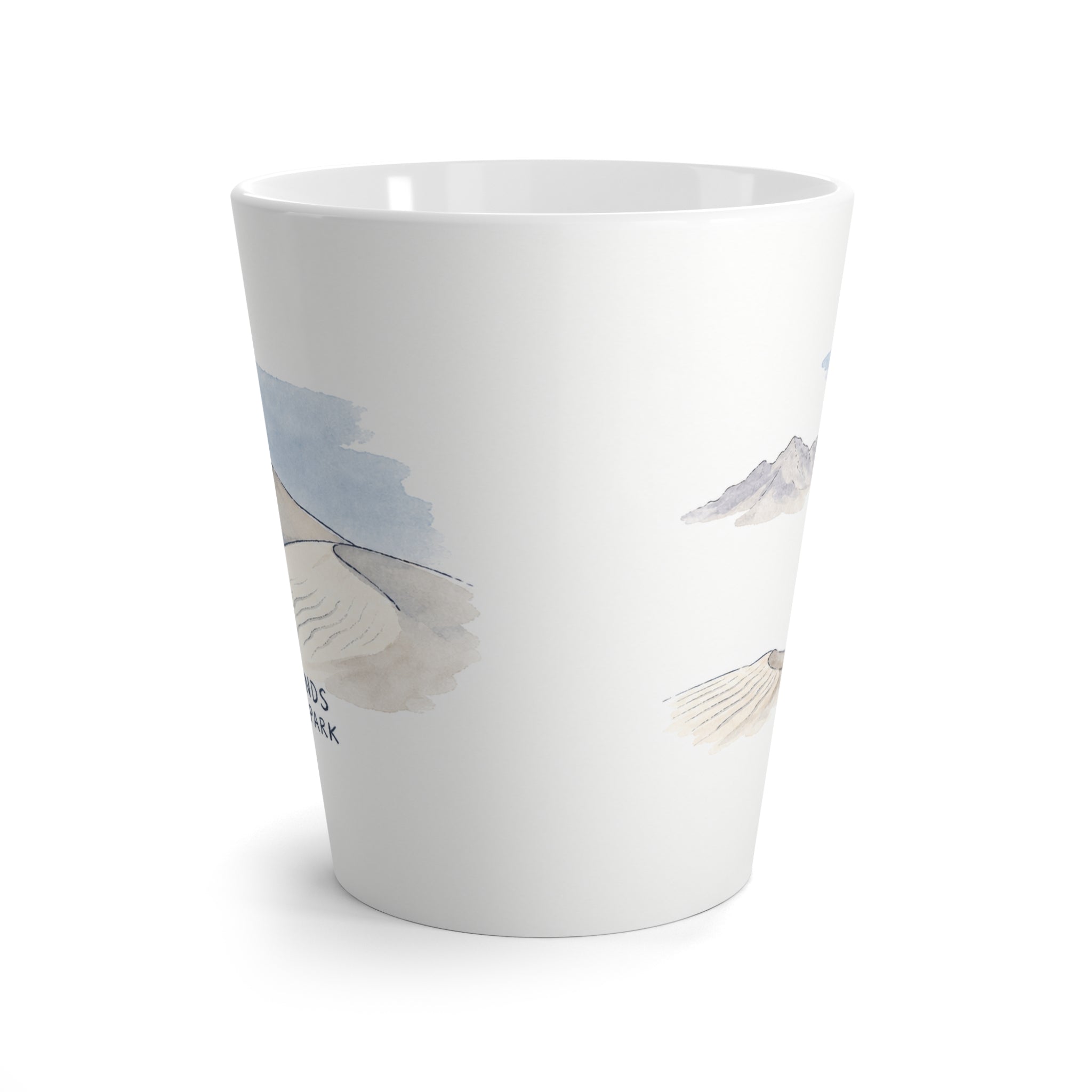 White Sands National Park Latte Mug | Pastel Watercolor Nature Coffee Cup | 12 oz Travel Souvenir Gift