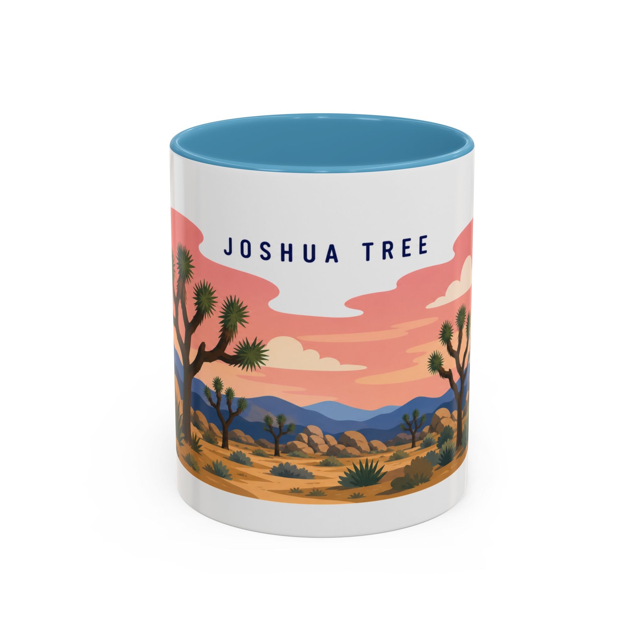 Joshua Tree National Park Coffee Mug | Solid Color Block Park Souvenir | 11oz 15oz Accent Mug