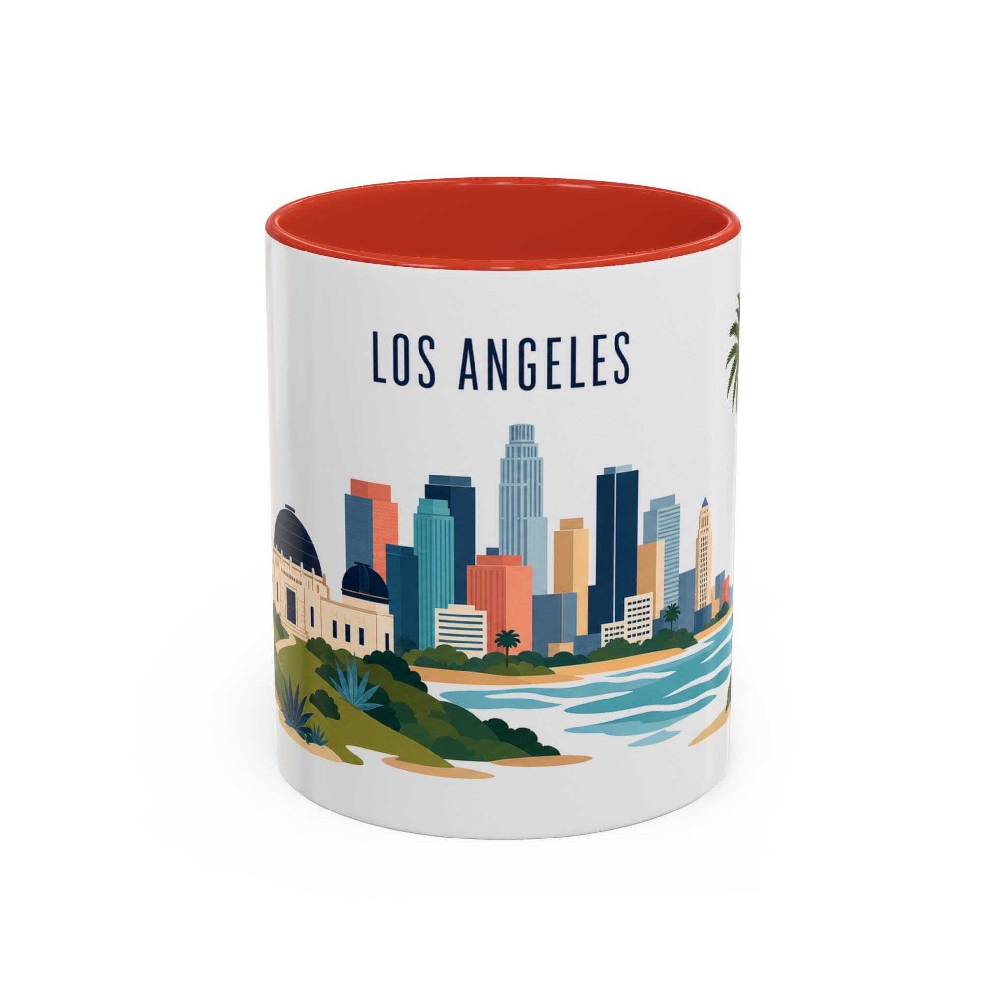 Los Angeles Coffee Mug | United States Travel Souvenir | Porcelain Decal City Gift | 11oz 15oz Accent Mug