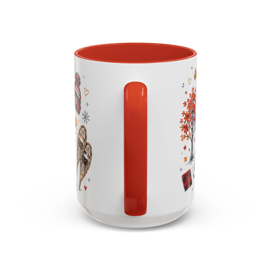 Maple Leaf Forever Coffee Mug | Canadian Pride Gift | Accent Color Ceramic 11oz 15oz
