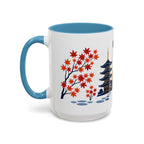 Kyoto Coffee Mug | Japan Travel Souvenir | Porcelain Decal City Gift | 11oz 15oz Accent Mug